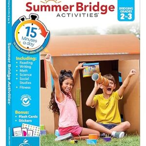 summer learning 3rd to 4th grade workbooks for kids ages 8 9 build a bridge of learning opportunities for your soon to be fourth grader―from school to home and back again in just 15 minutes a day with summer bridge activities®! summer learning 4th grade workbooks all subjects are a great way for your child to learn essential reading comprehension, writing, math, science, social studies, and fitness skills during summer break through quick, 15 minute active learning adventures. why you’ll love this 4th grade workbook engaging and educational learning adventures. “solving word problems”, “reading passages”, and “hands on science experiments” are a few of the fun activities in this summer learning workbook to help inspire learning and prevent summer slide. testing progress along the way. track student progress before moving on to new and exciting lessons with the skills matrix and answer key. practically sized for every activity. the 160 page third to fourth grade workbook is sized at 8” x 10 ½”―giving your child plenty of space to complete each exercise. about summer bridge activities® summer bridge activities research supported products build a bridge of learning opportunities from school to home and back again! daily activities engage children in a variety of quick, 15 minute active learning adventures that just might be their favorite time of the day.