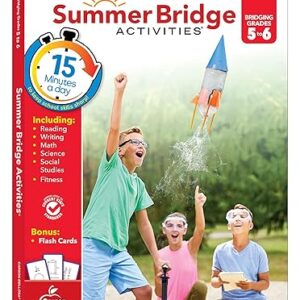 summer bridge activities 5th to 6th grade workbooks all subjects, middle school books with math, language arts, reading comprehension, science, social studies, fitness, flash cards, and more (volume 7)